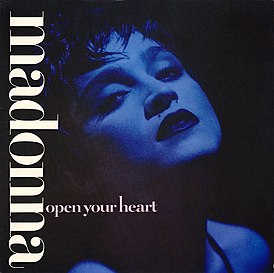 Обложка сингла Мадонны «Open Your Heart» (1986)