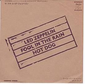 Обложка сингла Led Zeppelin «Fool in the Rain» (1979)