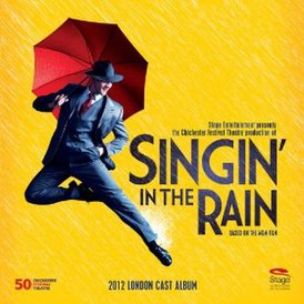 Обложка альбома мюзикла «Поющие под дождём» «Singin' in the Rain» (2012)