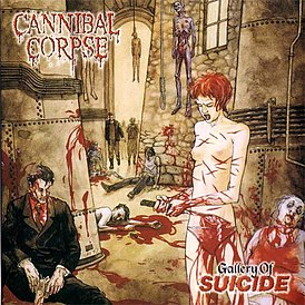 Обложка альбома Cannibal Corpse «Gallery of Suicide» (1998)