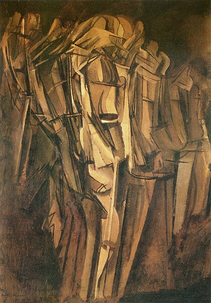 Datoteka:Marcel Duchamp, 1911-12, Nude (Study), Sad Young Man on a Train (Nu -esquisse-, jeune homme triste dans un train), Peggy Guggenheim Collection, Venice.jpg