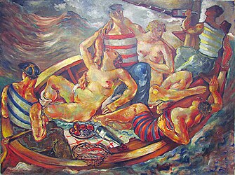 Слика „Пијана лађа”, рад Саве Шумановића из 1927. године (пуна величина: 3.024 × 2.256 *)