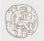 Сребрњак из Гортина са Крита објављен у: -{C. O. Müller, C. Oesterley, Denkmäler der alten Kunst, Theil 1, Göttingen 1835.}-