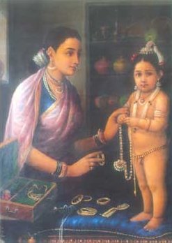 Gambar:Ravi Varma-yashoda adorning Krsna.jpg