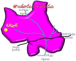 తాండూరు మండలంలో ఓగీపూర్ గ్రామ స్థానం (పసుపు రంగులో ఉంది)