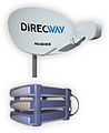 Direcway firmasının çanak anteni ve uydu modemi.