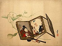 Шибата Чешин. «Альбом з акторами та квіти гарбуза», 1849