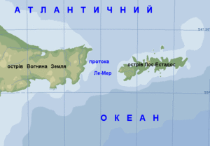 Положення острову в протоці Ле-Мер