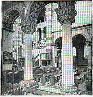 7. Inneres der Michaeliskirche in Hildesheim (1186).
