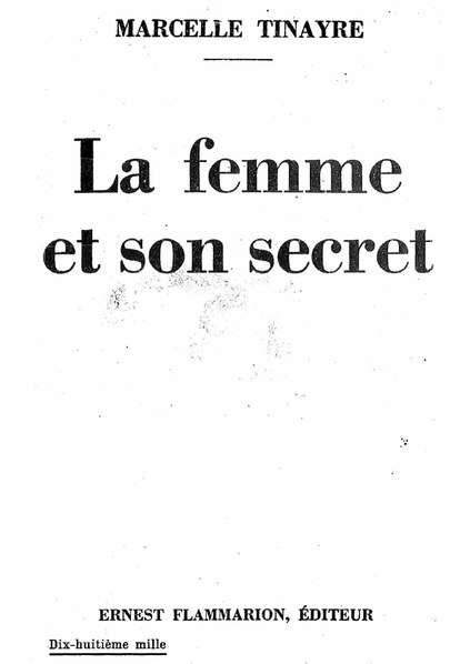 Fichier:Tinayre - La femme et son secret, 1933.pdf