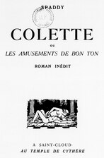 Johannès Gros, Colette, ou les amusements de bon ton, s. d. [vers 1937]    