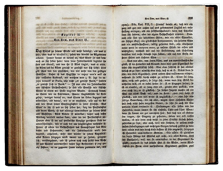 Datei:Schopenhauer Aphorismen zur Lebensweisheit Was einer ist 1851.jpg