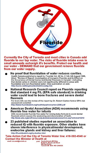 against fluoridation poster