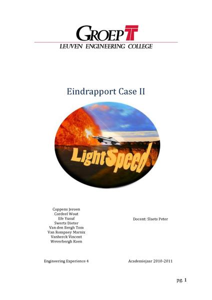 File:Eindverslag case 2 team lightspeed.pdf