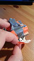 9) Duct-tape the rear of the model, firmly attaching the wooden base onto the battery