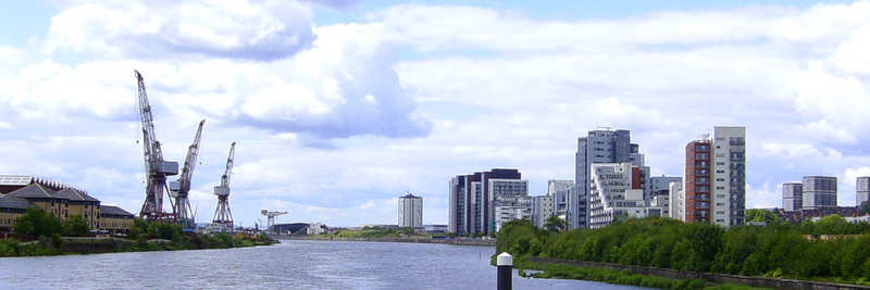 File:Glasgow banner view from Riverside Museum.png