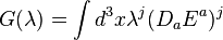 G(\lambda) = \int d^3x \lambda^j (D_a E^a)^j