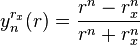 i_n^ {
r_ks}
(r) = \frac {
r^n-r_x^n}
{
r^n+r_ks^n}