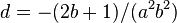 d - (2b+1)/(a^2b^2)