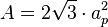 A = 2\sqrt{3}\cdot a_p^2 