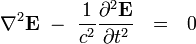 \nabla^2 \matbf {
E}
'\' 