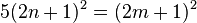 5 (2n+1)^ 2 (2m+1)^ 2