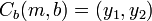 \, C_b(m, b) = (y_1, y_2)