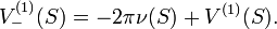 
V^{(1)}_-(S)=-2\pi\nu(S)+V^{(1)}(S).
