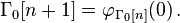 \Gamma_0 [n+1] = \varphi_{\Gamma_0 [n]} (0) \,.