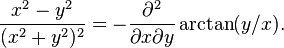 \frac {
x^2-y^2}
{
(ks^2+i^2)^ 2}
= \frac {
\partial^2}
{
\partial ks\partial y}
\arktan (i/ks).