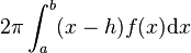 2-\pi \int_a^b (x-h) f (x) \matrm {
d}
x