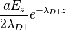 \frac {
E_z}
{
2\lambda_ {
D1}
}
e^ {
\lambda_ {
D1}
z}