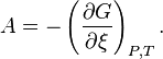 = \left (\frac {
\partial G}
{
\partial \ksi}
\right) _ {
P, T}
.