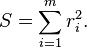 S = \sum_{i=1}^m r_i^2.