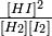 \textstyle\frac{[HI]^2}{[H_2][I_2]}