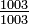 \tfrac{1 0 0 3}{1 0 0 3}