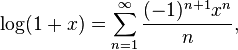 \log (1-x) \sum_ {
n 1}
^\infty \frac {
(- 1)^ {
n+1}
ks^n}
{
n}
,