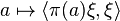 \mapsto\langle \pi () \ksi, \ksi\rangle