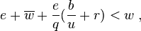 e-+ \overline {
w}
+ \frac {
e}
{
q}
(\frac {
b}
{
u}
+ r)< w '\' 