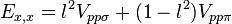 E_ {
x, x}
= l^2 V_ {
pp\sigma}
+ (1 - l^2) V_ {
p\pi}