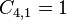 C_ {
4,1}
= 1