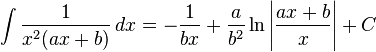 \int\frac {
1}
{
ks^2 (hakilo b)}
'\' 