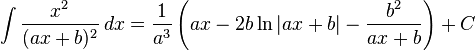 \int\frac {
ks^2}
{
(hakil-+ b)^ 2}
'\' 