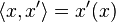 \langle x, la=\rangle de x = x' (x)