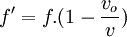 f' = f. ( 1 - frac{v_{o} }{v})