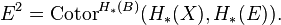 E^2=\operatorname {
Cotor}
^ {
H_\ast (B)}
(H_\ast (X), H_\ast (E)).