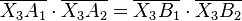 {\overline {X_{3}A_{1}}}\cdot {\overline {X_{3}A_{2}}}={\overline {X_{3}B_{1}}}\cdot {\overline {X_{3}B_{2}}}