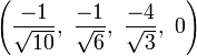 \left (\frac {
- 1}
{
\sqrt {
10}
}
, '\' 