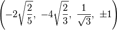 \left (-2\sqrt {
\frac {
2}
{
5}
}
, '\' 