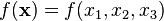 f (\bold {
x}
)
= f (ks_1, ks_2, ks_3)